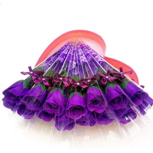 12pcs/lot Artificial PE rose Carnation flower bouquet fake Soap flowers artificial foam plants for DIY party love wedding decor