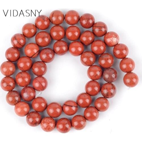 Natural Stone Beads Red Jaspers Round Spacer Beads For Jewelry Making Diy Bracelet Necklace 4/6/8/10/12mm 15'' Wholesale