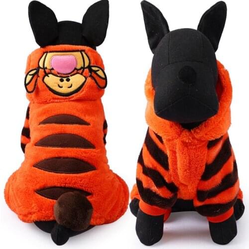 Hot Sale Pet Dog Clothes Little Tiger Dog Winter Coats Warm Dog Hoodies for Chihuahua Small and Large Dog Clothes Costumes