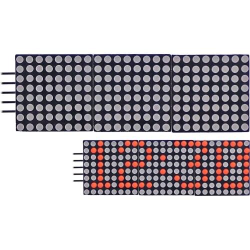 OPEN-SMART 0.8 inch 0.8" 8 * 24 Cascadable Red LED Dot Matrix Display Module with SPI interface for Arduino UNO R3 / Mega2560