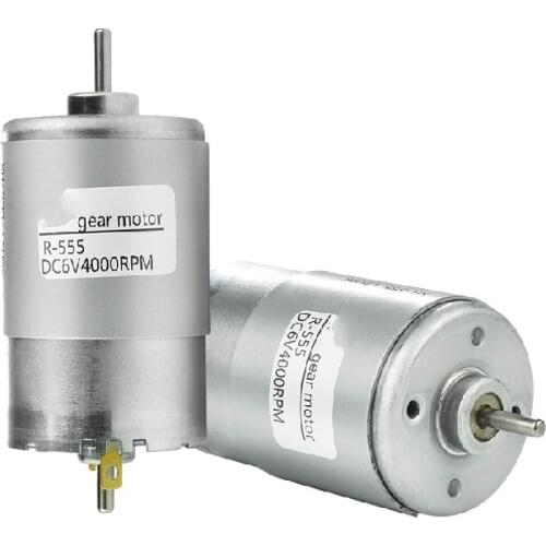 555 micro DC motor double shaft high speed motor 12v24v speed regulating small motor can be equipped with encoder
