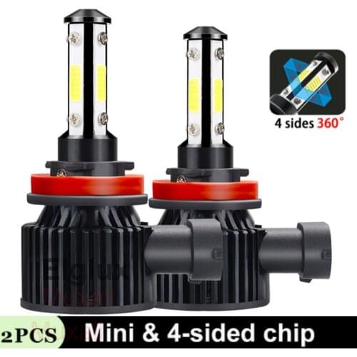 Mini H4 H7 LED Bulb Car Headlight lampada H1 H3 H8 H11 Led 9005 HB3 9006 HB4 12000LM 6000K White Auto Fog Lights Headlamp