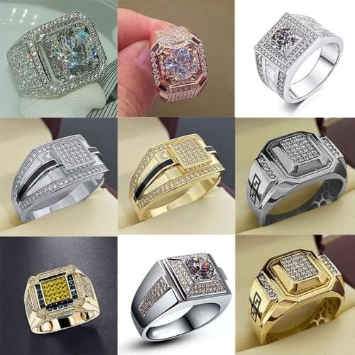 Fashionista Hip-Hop Star Gold Ring Men Accessories Retro Punk Rock Big Biker Hand Seal Ring Silver Color Tibetan Jewelry 5-12