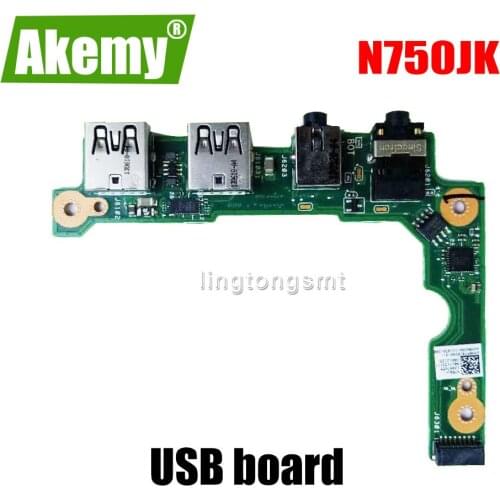 New! For Asus N750J N750JK N750JA N750JV Laptop Audio usb IO board Interface board