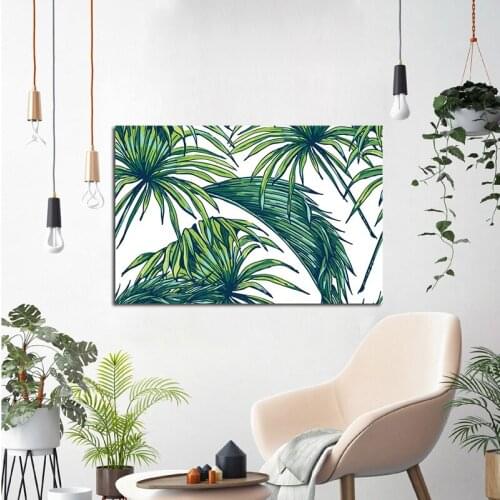 Watercolor Plants Leaves Posters And Prints Canvas Painting Nordic Modern Minimalist Nursery Wall Picture for Living Room Decor