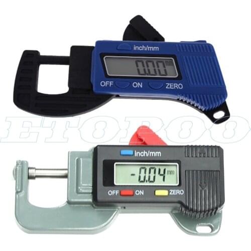 Drop ship Portable Precise Digital Thickness Gauge Meter Tester Micrometer 0 to 12.7mm thickness measuring caliper