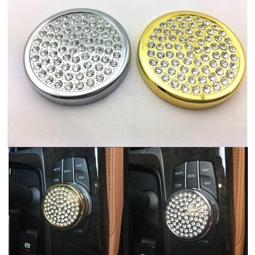 Angelguoguo Car Control Knob with Drill Decorative Cover for BMW 5 series G30 G38 528li 530li 2018-2019