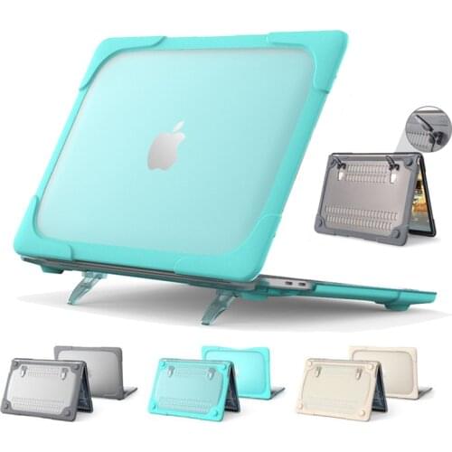 Foldable Shockproof Stand Laptop Case for Macbook Pro 13 M1 Chip 2020 A2338 Air Pro Retina 11 12 13 15 16 A1466 A1932 A2251 Capa