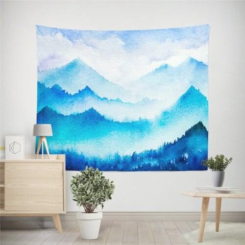 Snow Scene Tapestry Mountain Forest Tapestry Wall Hanging Wall Fabric Nature Tapestry