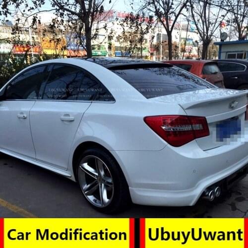 For Chevrolet Cruze 2009-2013 ABS Roof Spoiler with light Primer Color Tail Wing Decoration Rear Roof Spoilers Wings