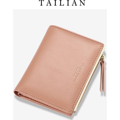 Super Thin Womens Wallets Fashion Short Wallet For Woman Zipper Mini Coin Purse Ladies Small Wallet Female Leather Card Holder