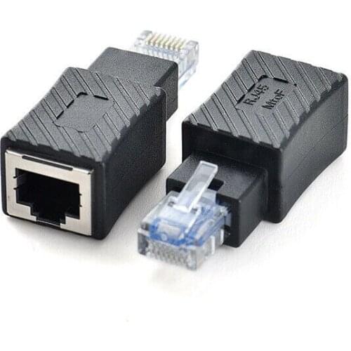 Angled RJ45 Male to Female Network Lan Ethernet Extension Adapter Connector
