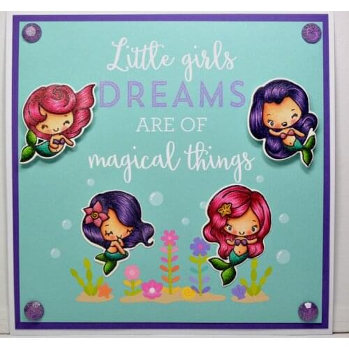 Awesome Mermaid Transparent Clear Silicone Stamp/Seals for DIY Scrapbooking/Photo Album Craft Valentine Decorative Clear Stamp