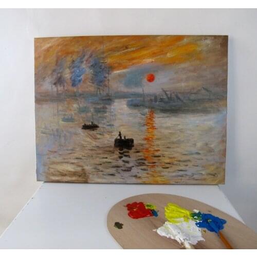 Handmade oil paintings reproduction of Impression, Sunrise by Claude Monet