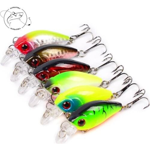 1Pcs Lifelike Floating Mini Crazy Crankbait Fishing Lures Hard Bait 4g/4.5cm Wobblers Bass Ocean Fishing Artificial Bait