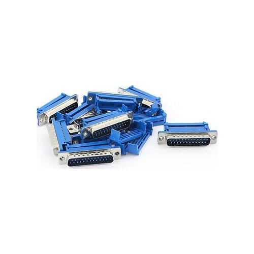 10 Pcs D-SUB DB25 25 Pin Male IDC Crimp Connector for Flat Ribbon Cable