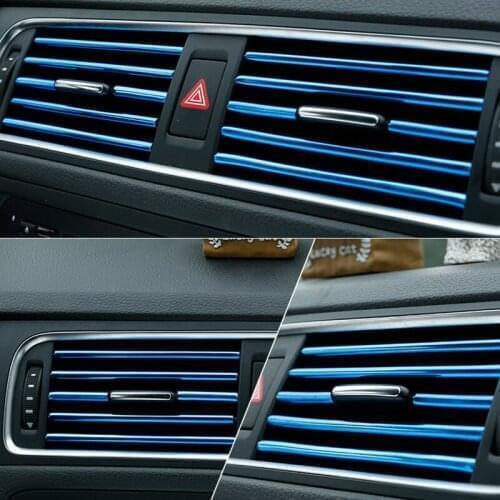 10Pcs/set Car Air Conditioner Outlet Decorative U Shape Moulding Trim Strips Accessories for Land Rover Range Rover/Evoque/Freel