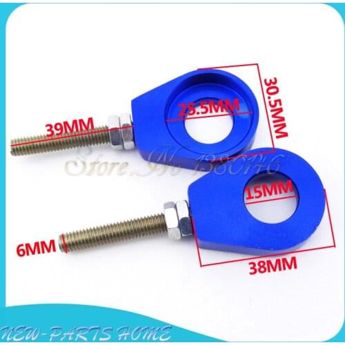 15mm Chain Adjuster Tensioner Blue For Pit Dirt Motor Bike 50cc 90 110cc 125cc 150cc