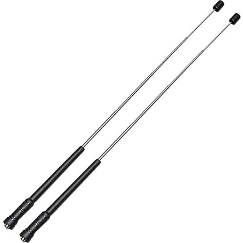 2Pieces 16Inch Retractable VHF/UHF (144/430Mhz) Dual Band SMA-Female Antenna