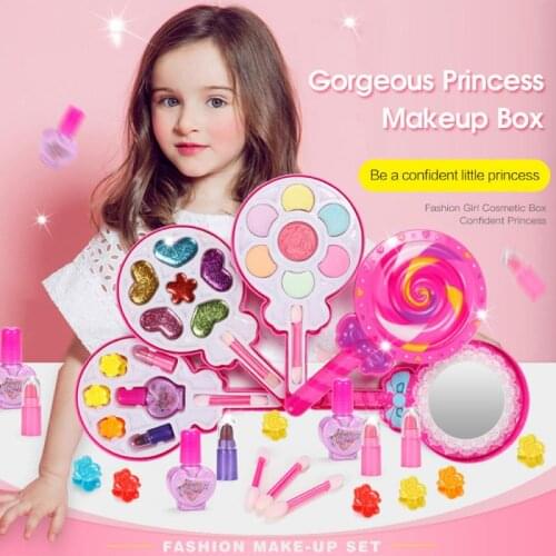 4 Colors Four Floors Baby Girl Makeup Sets Cosmetic Pretend Play Kit Princess Toy Set Gift Cosmetic Funny Toy For Baby Girls