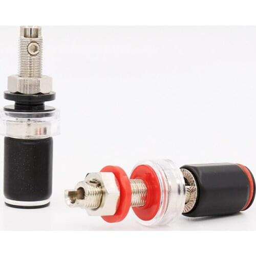 4PCS Rhodium Plated HIFI Amplifier Speaker Terminal Binding Post Socket 45mm