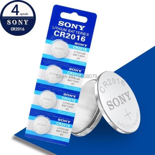 4pcs/lot Original Brand New Battery for SONY cr2016 3v button cell coin batteries for watch computer cr 2016 DL2016 KCR2016