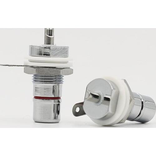 4pcs High End Audio Grade AC-107(R) Rhodium Plated RCA Socket RCA Chassis OEM RCA socket