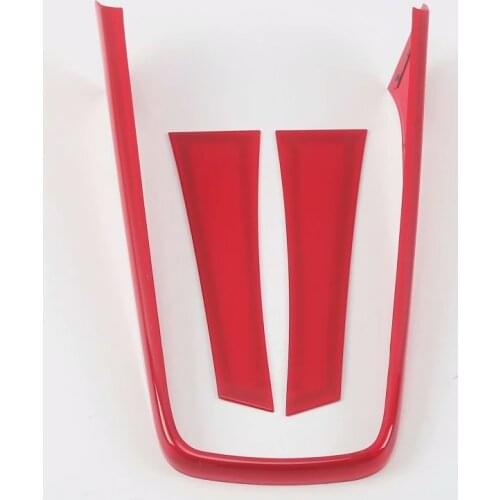 ABS Red Carbon Fiber Grain Gear Panel Decoration Cover for 2018 2019 2020 Porsche Cayenne 9YA Car Accessories