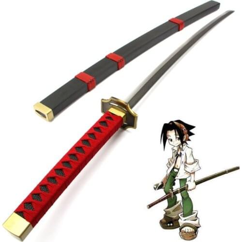 Anime Shaman King Yoh Asakura Cosplay Wooden Sword Props Weapons Spring Rain Sword Halloween Party Props