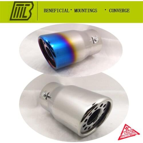 2COLORS Auto Setting Car Exhaust Bend Muffler Universal Modified Tail Liner Pipe Caliber 7.6cm.length 16cm