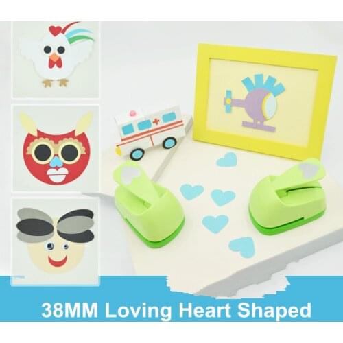 Free shipping 38MM big loving heart EVA foam save power punch paper punch for greeting card handmade ,Scrapbook diy toy puncher