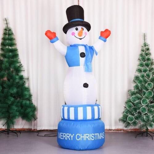210cm Large Revolving Snowman Inflatable Doll Christmas Garden Party Decoration Props Christmas Inflatable Inflatable Model