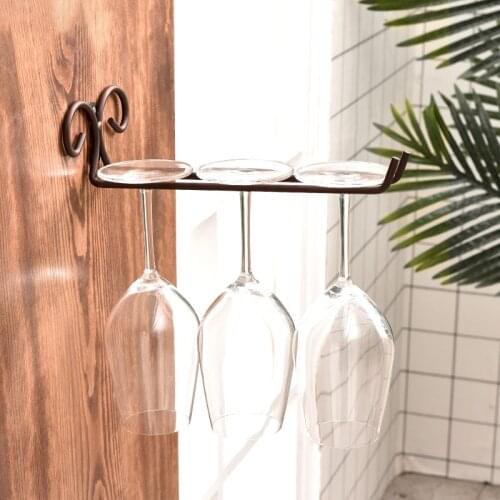 Wine Glass Holder Under Cabinet Wine Glass Holder Hanger Convenience Hanging Stemware Holder For Kitchen WWO66
