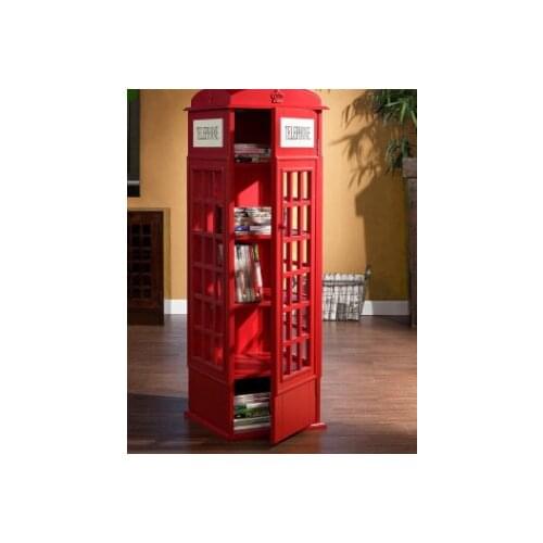 Childrens bookcase floor toy storage storage low cabinet creative British telephone booth design decoration small side cabinet