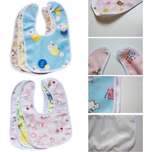 5pc/Lot Random Style Baby Bib Velvet Waterproof Feeding Girls Boys Towel 1 to 3Years