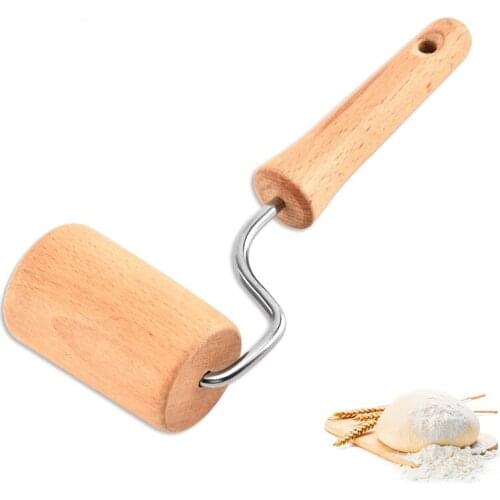 Wooden Rolling Pin Handle Dough Roller for Pastry Fondant Cookie Chapati Pasta Bakery Pizza Cooking Kitchen Accessories Tool