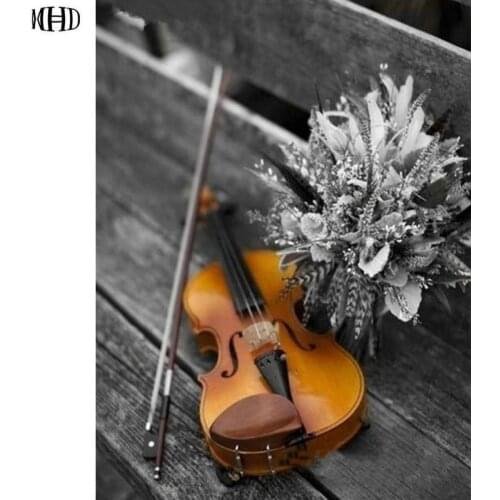 MHD full square 5d diamond embroidery Violin diamond Arts cross stitch diy diamond painting rhinestones drill Crafts needlework