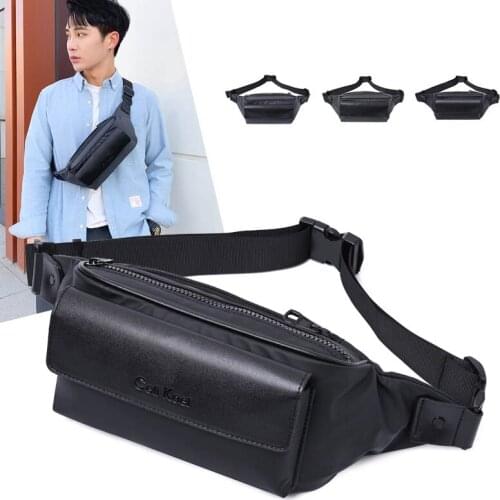 Fashion Men Chest Bag Sports Black Waist Bag Nylon Travel Bags Crossbody Pouch Male Belt Pack Hip Waist PackPhone Pouch