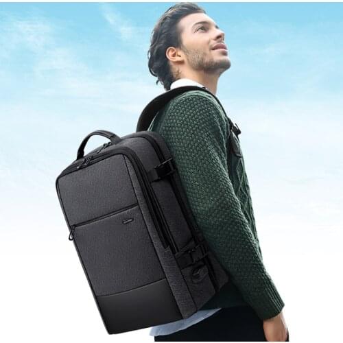 Men’s Backpacks 15.6-inch Laptop Large Volume Business Package USB Oxford Cloth Bag Luxury Brand Design 2020 Wet and Dry Layers