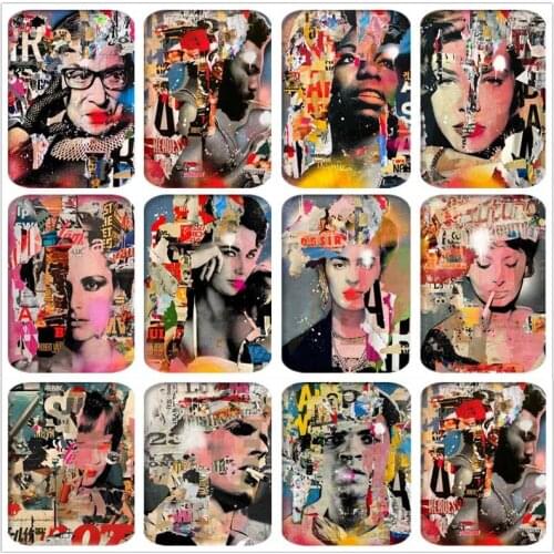 5D diy diamond painting street art movie poster mosaic photo cross stitch kit ink acrylic and spray paint home decoration gift