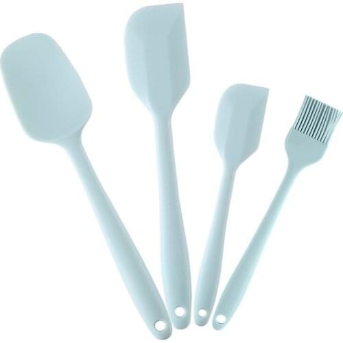 Silicone Spatula Cooking Utensil Set Of 4 High Heat Resistant Spatulas Flexible Spatula Brush for Cooking, Baking
