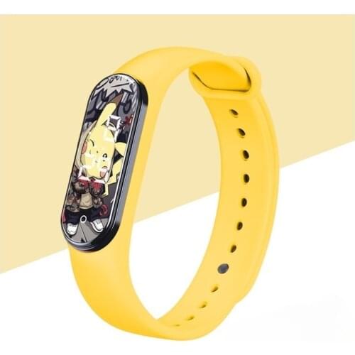 New Pokemon Pikachu Bracelet Electronic Boys Watches Kids Cartoon LED Sports Clock White Light Children Watch for Girls Gift