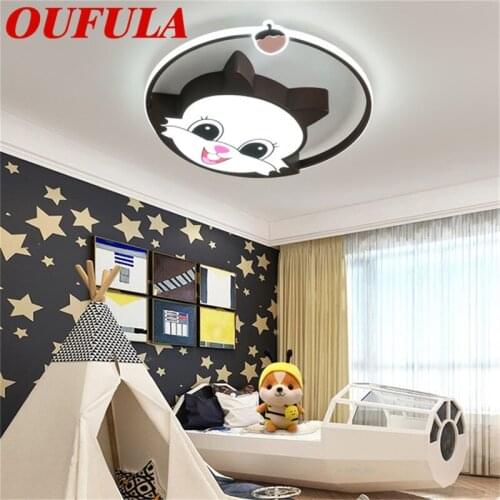 OUFULA Childrens Ceiling Lamp Squirrel Modern Fashion Suitable For Childrens Room Bedroom Kindergarten