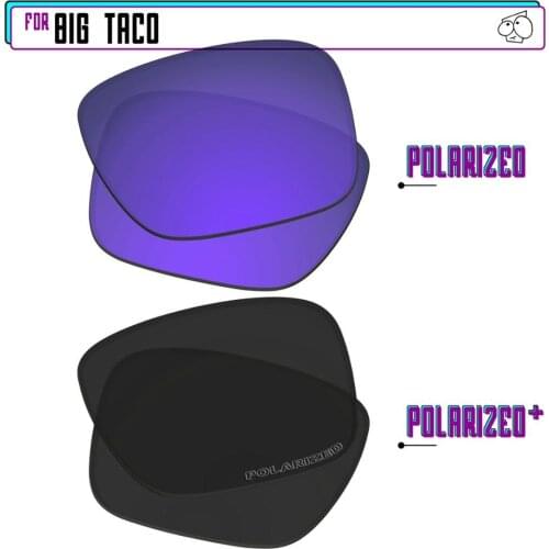 EZReplace Polarized Replacement Lenses for - Oakley Big Taco Sunglasses - BlackP Plus-PurpleP