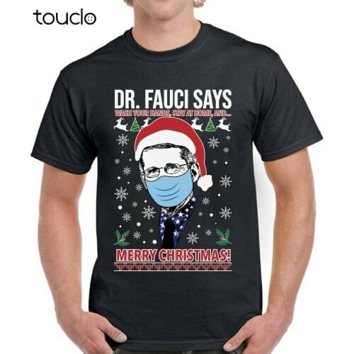 Merry Christmas Shirt Dr Fauci Says Wash Your Hands Xmas Gift MenS T Shirt