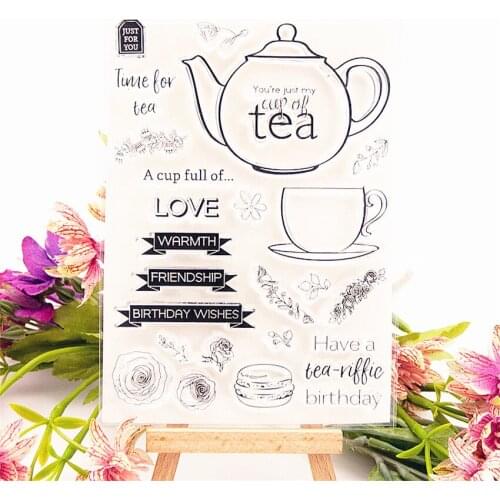 11x15cm Afternoon tea Transparent Clear Stamps Silicone Seals Roller Stamp DIY scrapbooking photo album/Card Making