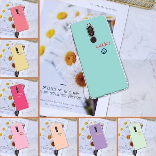 Pink Quote Simple Luck Yellow Soft Silicone Transparent Phone Case For Meizu 16Xs 16s 17 Pro 16T X8 M10 Note 8 9 Back Cover