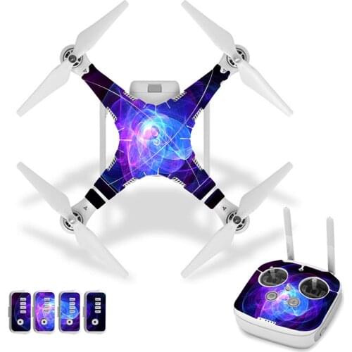 Blue Line Style Vinyl Skin Sticker for DJI Phantom 3 Drone And Remote Controller 0006