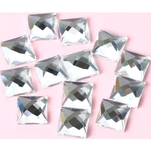 Super low price!Super shining white square flatback glass crystal rhinestones apply to DIY Watch Decoration and wedding dress