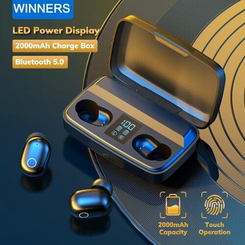 T10 Waterproof 2000mah Wireless Bluetooth Earbuds Headphone TWS 2 in 1 Earphones Power Banks